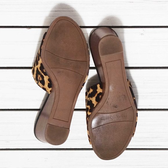 Franco Sarto Mckenna Genuine Calf Hair Wedge Sandal 7 - Picture 4 of 4